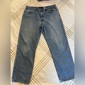 Eddie Bauer Men's Size 40 X 30 Relaxed Fit  Straight Leg 100% Cotton Denim Jeans